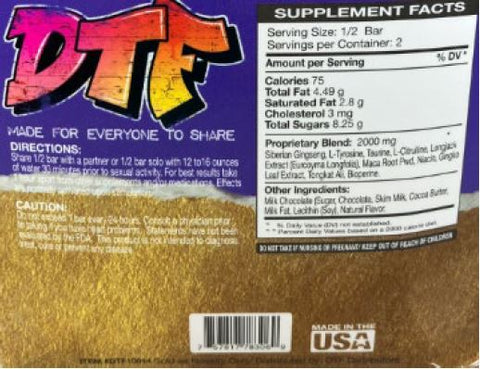 DTF Sexual Chocolate package identified in Nalpac’s April 6, 2026 recall